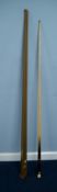 VINTAGE 'THE JOE DAVIS - CLUB (SNOOKER) CUE' inlaid ivorine tablet for Thurston.Clare.Padmore, and