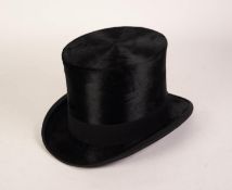 EARLY 20th CENTURY G.A. DUNN & CO BLACK SILK TOP HAT, in fair to good condition, inside