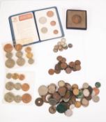 TWO PLASTIC VISION PACKS OF ELIZABETH II 1953 COINS, EACH EIGHT COINS, FARTHING TO HALF CROWN; A