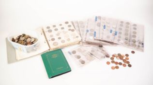 COLLECTION OF PREDOMINANTLY EARLY TWENTIETH CENTURY GB. AND WORLD COINS, many pieces housed in the