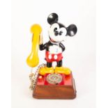 G.P.O. CIRCA 1970's COLOURFUL MOULDED PLASTIC MICKEY MOUSE DIAL TELEPHONE HANDSET, the standing