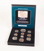 BRADFORD EXCHANGE 'HER MAJESTY'S CORONATION COIN AND STAMP SET', to include; ten mainly uncirculated