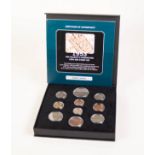 BRADFORD EXCHANGE 'HER MAJESTY'S CORONATION COIN AND STAMP SET', to include; ten mainly uncirculated