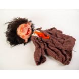 PELHAM  CIRCA 1960's VENTRILOQUIST PUPPET, the clown like character with wild black hair but lacks