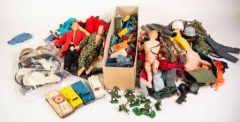 THREE PALITOY CIRCA 1964 ACTION MAN FIGURES WITH FULL SET OF DEEP SEA DIVERS EQUIPMENT AND