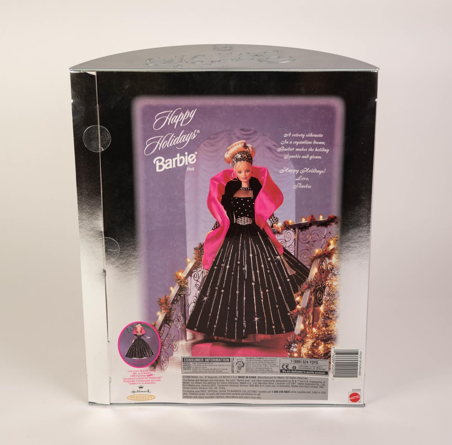 1998 MATTEL HAPPY HOLIDAYS BARBIE DOLL, Made in China, unopened in original box - Image 2 of 2