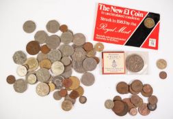 GEORGE V 1935 SILVER CROWN COIN, George and the dragon (VF), and a  SELECTION OF CIRCA 1960's -