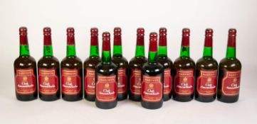 TWELVE 70cl BOTTLES OF HARVEYS - CLUB AMONTILLADO MEDIUM DRY SHERRY  in related cardboard box (12)