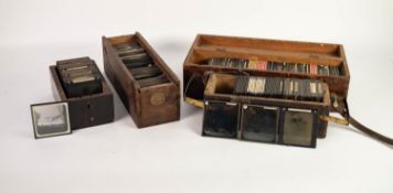 LARGE SELECTION OF LATE 19th/EARLY 20th CENTURY MAGIC LANTERN SLIDES, mainly black and white,
