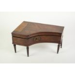 EARLY NINETEENTH CENTURY PALAIS ROYAL MAHOGANY MUSICAL SEWING BOX IN THE FORM OF A GRAND PIANO, with