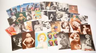 APPROX 240 POSTCARDS OR POSTCARD SIZE IMAGES OF MARILYN MUNROE,  reprinted black and white