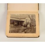 LATE VICTORIAN PERSONAL AUTOGRAPH ALBUM with seven good pictorial entries, circa 1900