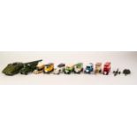 UNBOXED DIE CAST TOY VARIOUS to include; Dinky Supertoys MISSILE LAUNCHER No. 665, chips and no