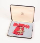 GEORGE V M.B.E. MEDAL and ribbon, in case with card