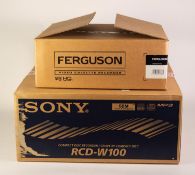 AUDIO EQUIPMENT. A SONY, CD compact disc recorder RCD-W100 (boxed), a Denon Tuner TU-1800DAB (