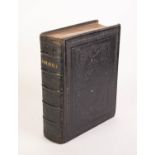 LARGE VICTORIAN FAMILY BIBLE - OXFORD UNIVERSITY PRESS 1857 with tooled leather binding interior