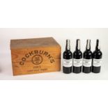 TWELVE BOTTLES OF COCKBURN?S VINTAGE PORT, 1985, IN ORIGINAL WOOD CASE, five bottles with