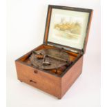 A LATE NINETEENTH CENTURY SYMPHONION TABLE DISC MUSIC BOX, playing 10" (25.4cm) discs on a 4 1/4" (