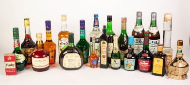 TWENTY BOTTLES OF SPIRITS VARIOUS MAINLY LIQUEURS, to include;  EMM-TOOULOU - Strawberry liqueur, DE