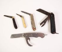 MILITARY ISSUE POLISHED STEEL CLASP/POCKET KNIFE, with 2 1/2" (6.3cm) long broad blade and claw