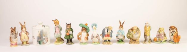 COLLECTION OF TWELVE BESWICK BEATRIX POTTER FIGURES, comprising: TAILOR OF GLOUCESTER, gilt