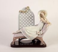 LLADRO LIMITED EDITION ARTIST SIGNED PORCELAIN FIGURE, painted in muted tones and modelled as a lady