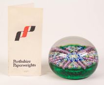 STUART DRYSDEN, PERTHSHIRE PAPERWEIGHTS LTD., PAPERWEIGHT, made in 1980, with accompanying