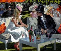 SHEREE VALENTINE DAINES (b.1959) ARTIST SIGNED LIMITED EDITION COLOUR PRINT ?Ascot Glamour?, (5/