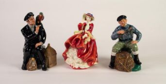 THREE ROYAL DOULTON CHINA FIGURES, comprising: ?Shore Leave?, HN2254, ?The Lobster Man?, HN2317, and