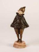 DEMETRE HARALAMB CHIPARUS (1886 - 1947) 1920s/30s PATINATED AND GILT BRONZE AND IVORY FIGURE OF A