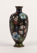 LATE NINETEENTH/EARLY TWENTIETH CENTURY ORIENTAL CLOISONNE ENAMEL VASE, of lobated ovoid form with