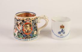 DAME LAURA KNIGHT, CORONATION OF KING GEORGE VI AND QUEEN ELIZABETH ROYAL COMMEMORATIVE POTTERY MUG,