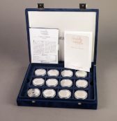 ?REVOLUTION TO RESTORATION? SET OF SEVENTEENTH SILVER PROOF COINS, comprising: KEY BATTLES, GEORGE