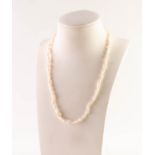SINGLE STRAND NECKLACE OF FRESHWATER BAROQUE CULTURED PEARLS, with 9ct gold clasp, 15in (38.1cm)