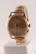 GENT'S TEMPORIS SWISS GOLD PLATED VINTAGE CHRONOGRAPH WRISTWATCH with mechanical movement, the