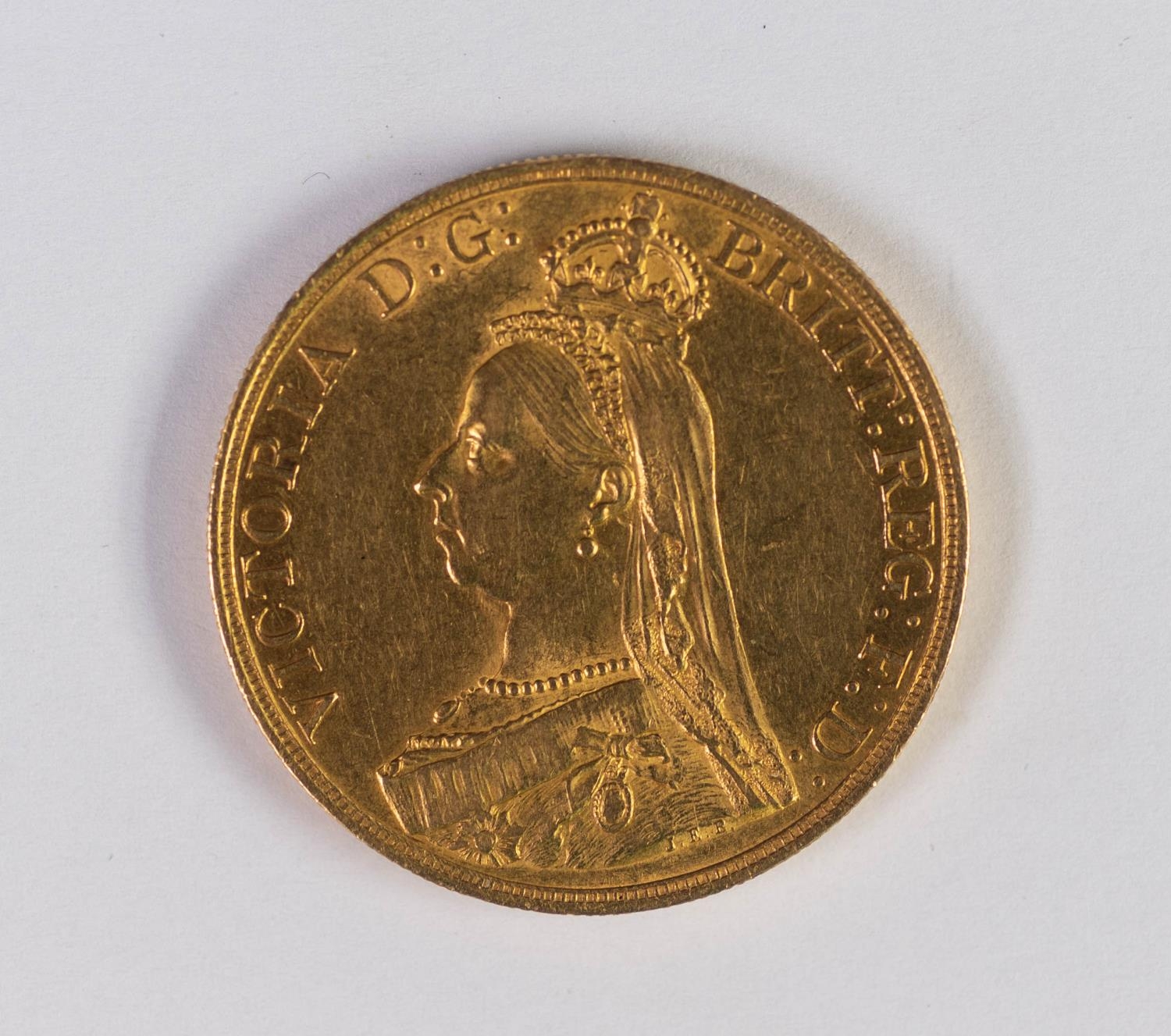 QUEEN VICTORIA JUBILEE COINAGE (1887) GOLD FIVE POUNDS piece 40.0 grms (VF-EF) - Image 2 of 2