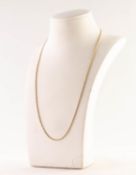 9ct GOLD FINE ROPE CHAIN NECKLACE, with ring clasp, 17in (43cm) long, 2.8gms