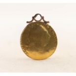 GEORGE III (1776) GOLD GUINEA with soldered suspension loop (very worn)