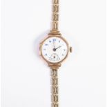 LADY'S HAFIS SWISS WRISTWATCH with jewelled movement, arabic circular white dial with subsidiary