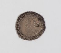 A CHARLES I HAMMERED SILVER SHILLING, Triangle Mint mark for Tower Mint 1639-40 (VF)