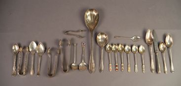 ASSORTMENT OF SILVER FLATWARE including sets, part sets and odd fruit spoons, tea and coffee spoons,