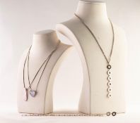 SUITE OF ITALIAN 'OLD FLORENCE' SILVER JEWELLERY OF ROUNDED FLAT LINK PATTERN, viz a chain