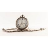 FATTORINI & SONS, BRADFORD, LATE 19th CENTURY SILVER CASED OPEN FACE POCKET WATCH with key wind