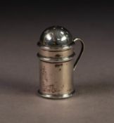 LATE VICTORIAN SILVER FLOUR DREDGER PATTERN MINIATURE PEPPERETTE, 1 3/8? (3.5cm) high, Birmingham