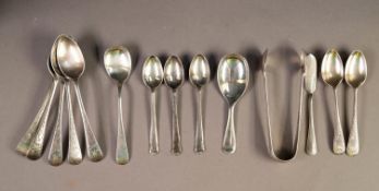 EDWARD VII PAIR OF BRIGHT CUT SILVER SUGAR TONGS, Sheffield 1902, together with a SIMILAR SET OF