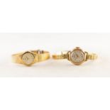 LADY'S ORIS ROLLED GOLD SWISS WRISTWATCH with mechanical movement, circular white arabic dial,