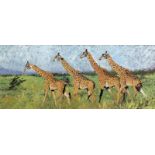 ROLF HARRIS (b. 1930) ARTIST SIGNED LIMITED EDITION COLOUR PRINT ON PAPER ?Four Giraffes?, (36/195),