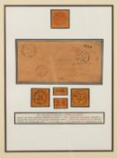 LIVERPOOL SHIP LETTER STAMPED 1816 FROM NEW YORK TO LONDON VIA LIVERPOOL, framed with text and