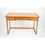 GARY OLSON, CABINET MAKER, WILMSLOW, MODERN AMERICAN BLACK WALNUT AND SYCAMORE DESK AND MATCHING
