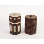 LATE NINETEENTH/ EARLY TWENTIETH CENTURY CHINESE CARVED BAMBOO BOX AND COVER, of typical form,